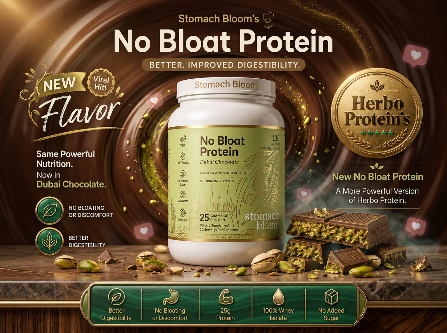No Bloat Protein Dubai Chocolate